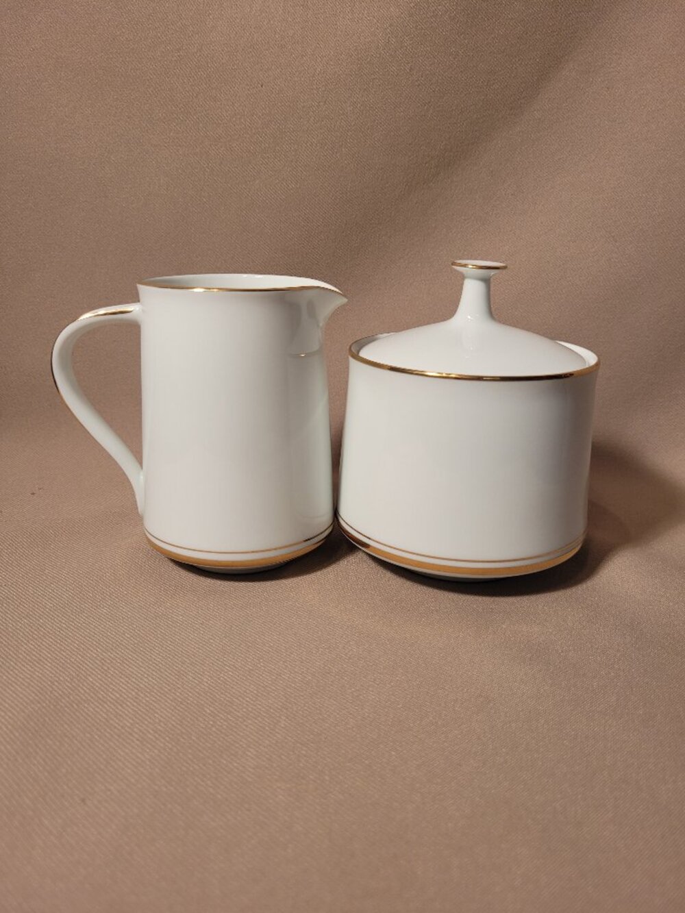 Noritake Gloria 6526 Creamer Pitcher and Sugar Bowl with Lid Set EXCELLENT!